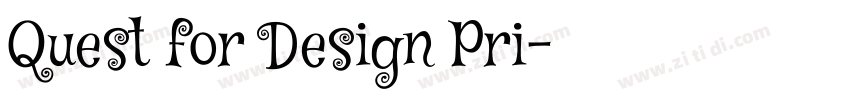 Quest for Design Pri字体转换